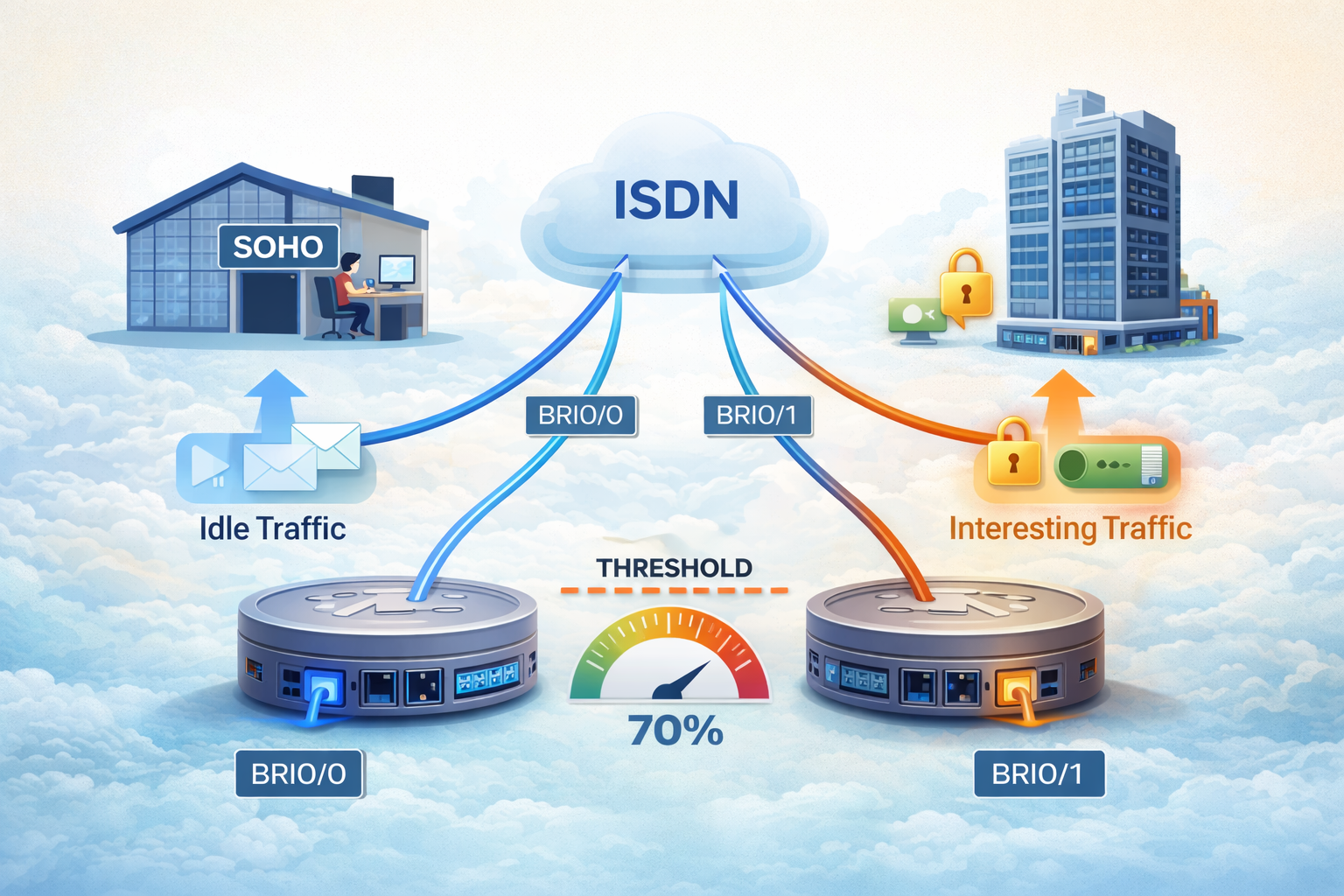 Configuring Basic ISDN with Interesting Traffic