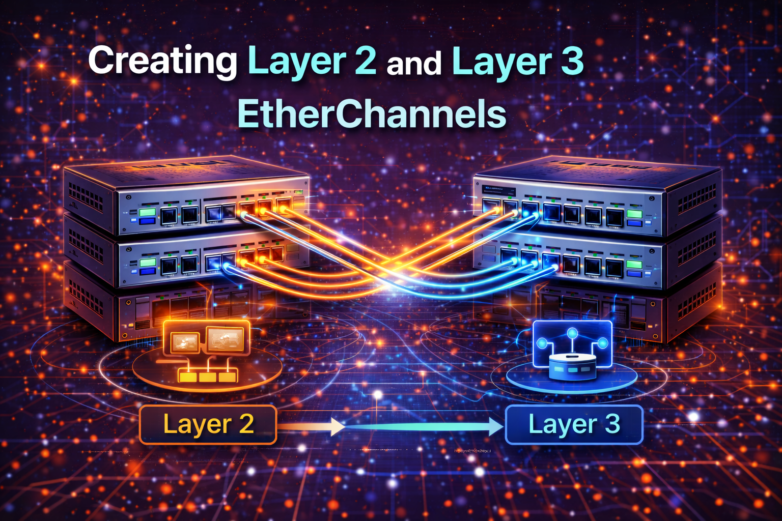 Creating Layer 2 and Layer 3 Ether Channels