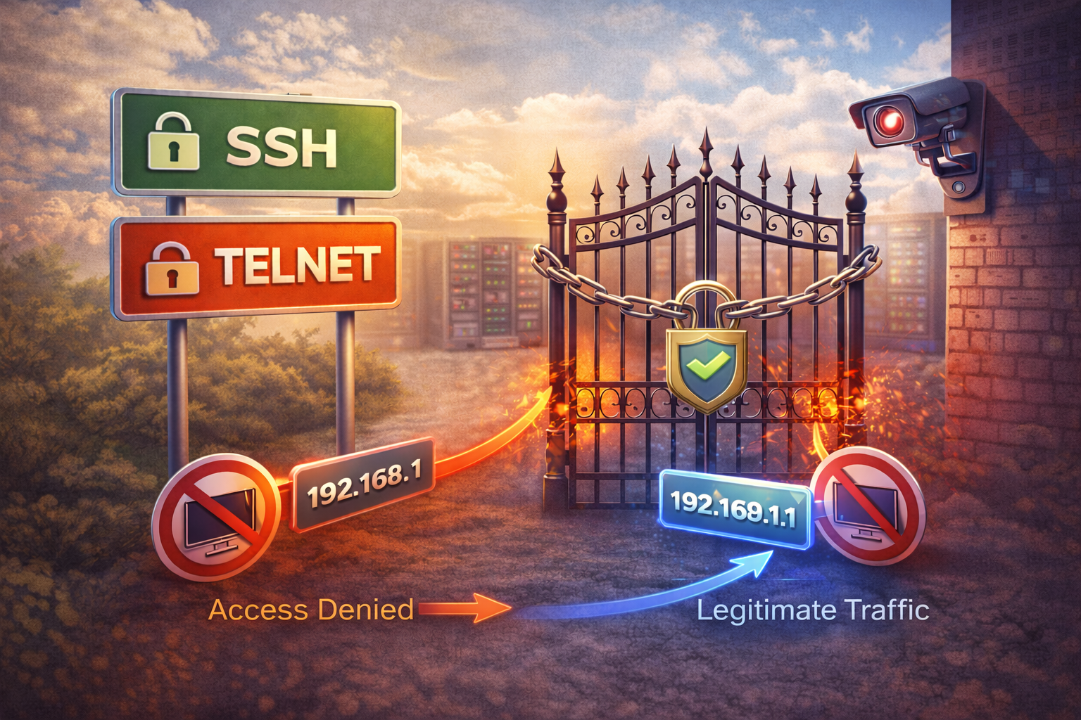 Restricting access to Telnet and SSH
