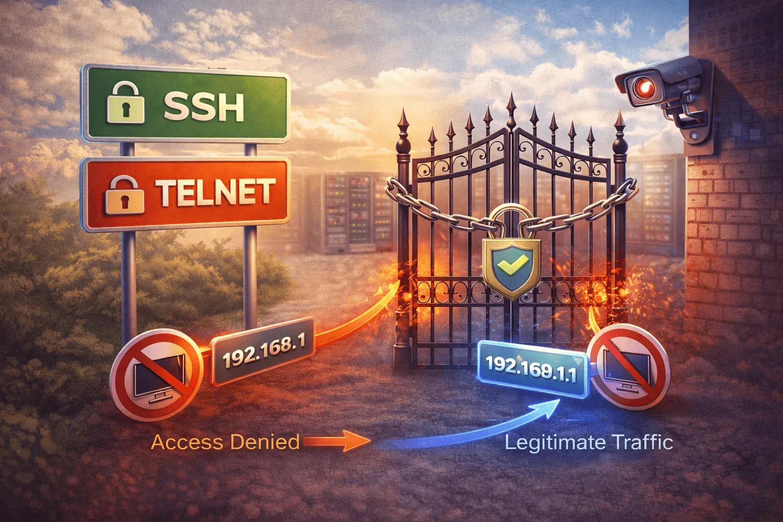 Restricting access to Telnet and SSH