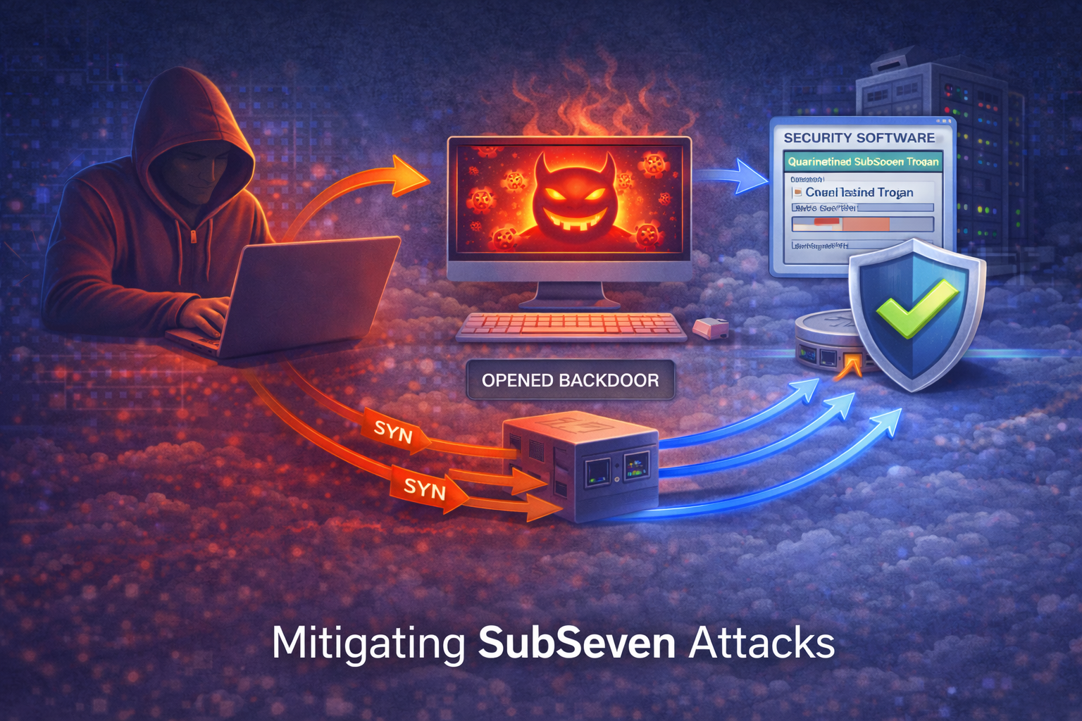 Mitigating SubSeven attacks