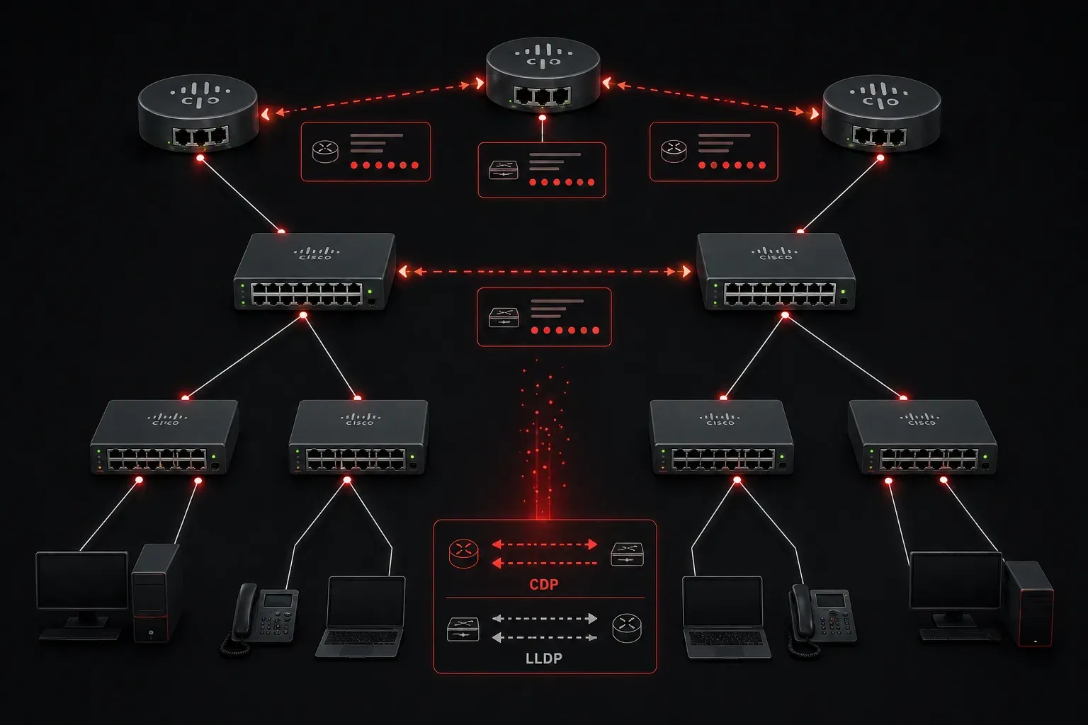 Verifying CDP and LLDP Configurations on a Network