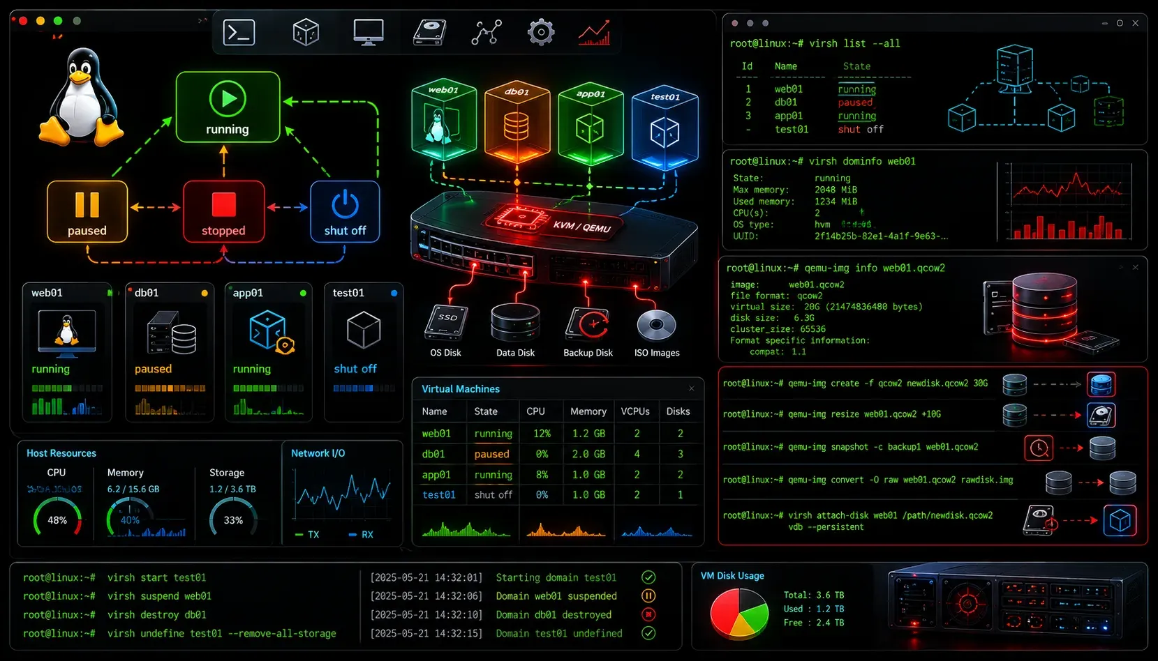 Managing Virtual Machines: Disk Operations and VM States