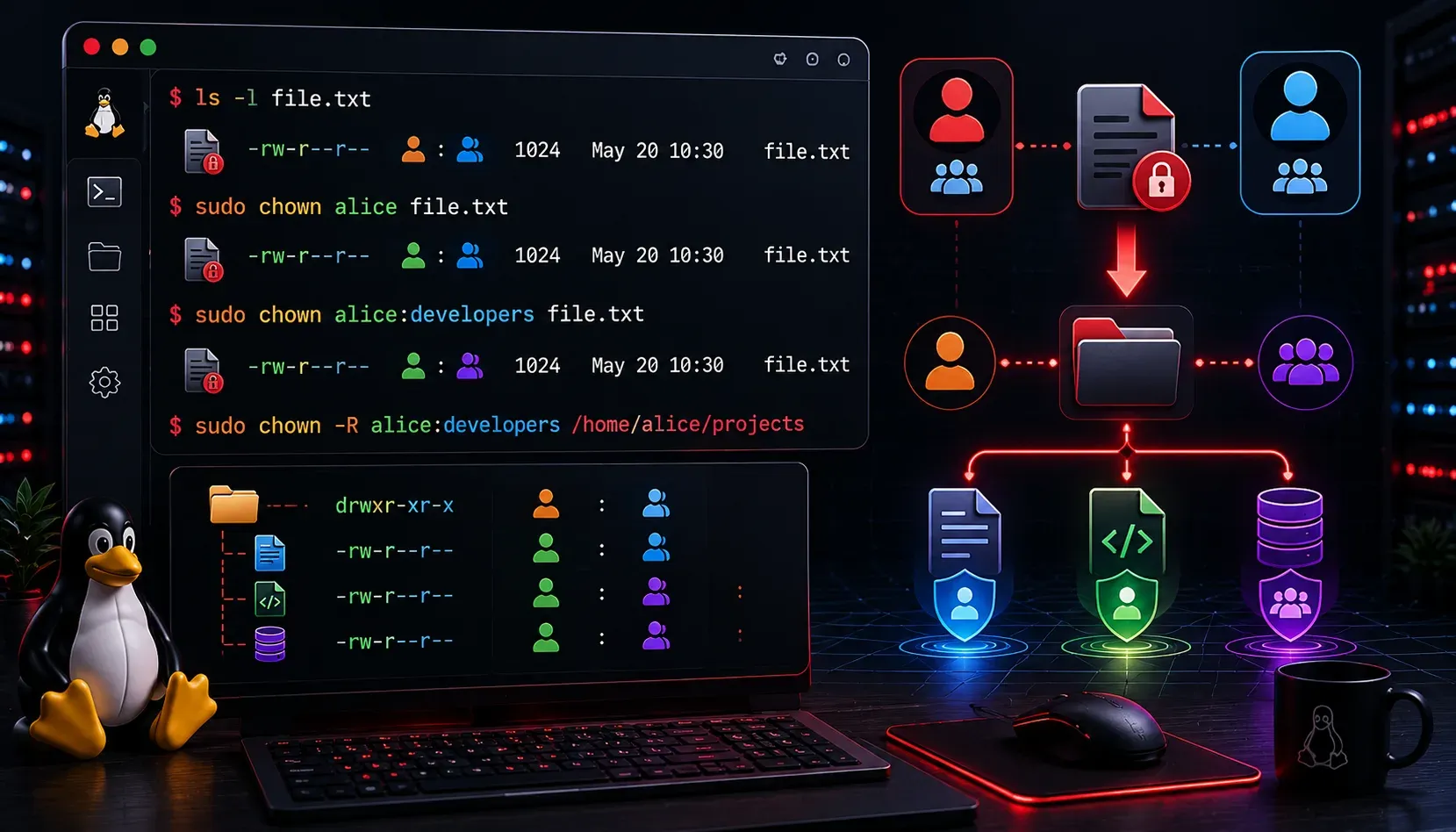 Changing File Ownership with chown