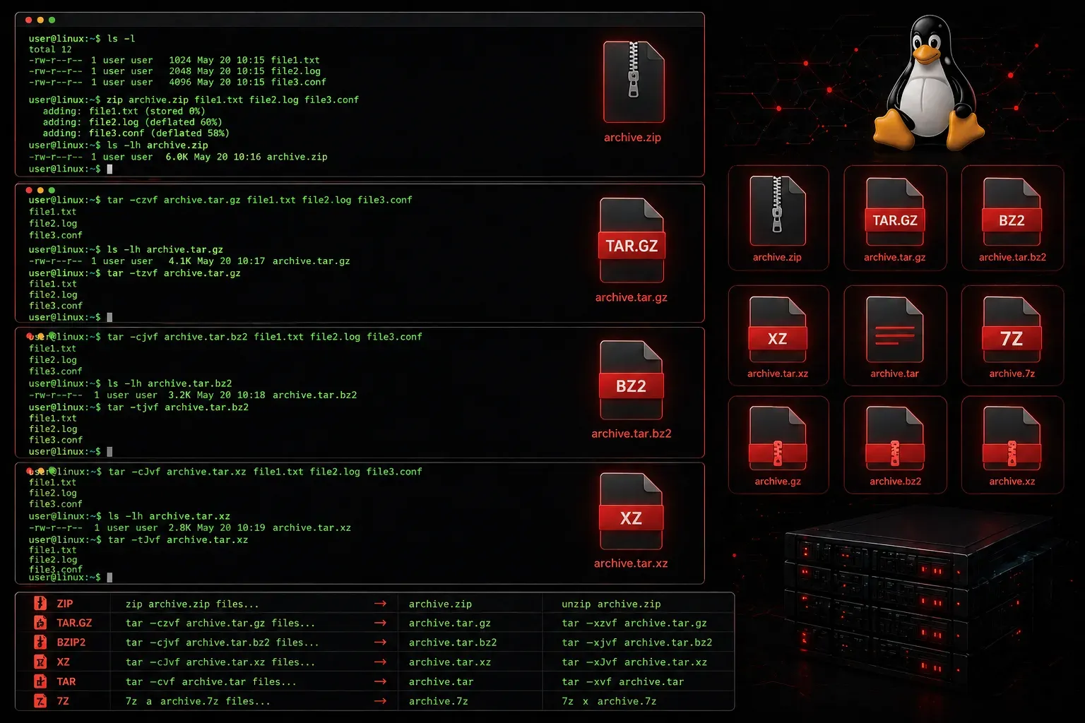 Choosing the Right Compression Tool: 7-Zip, Bzip2, Gzip, Unzip, and Xz