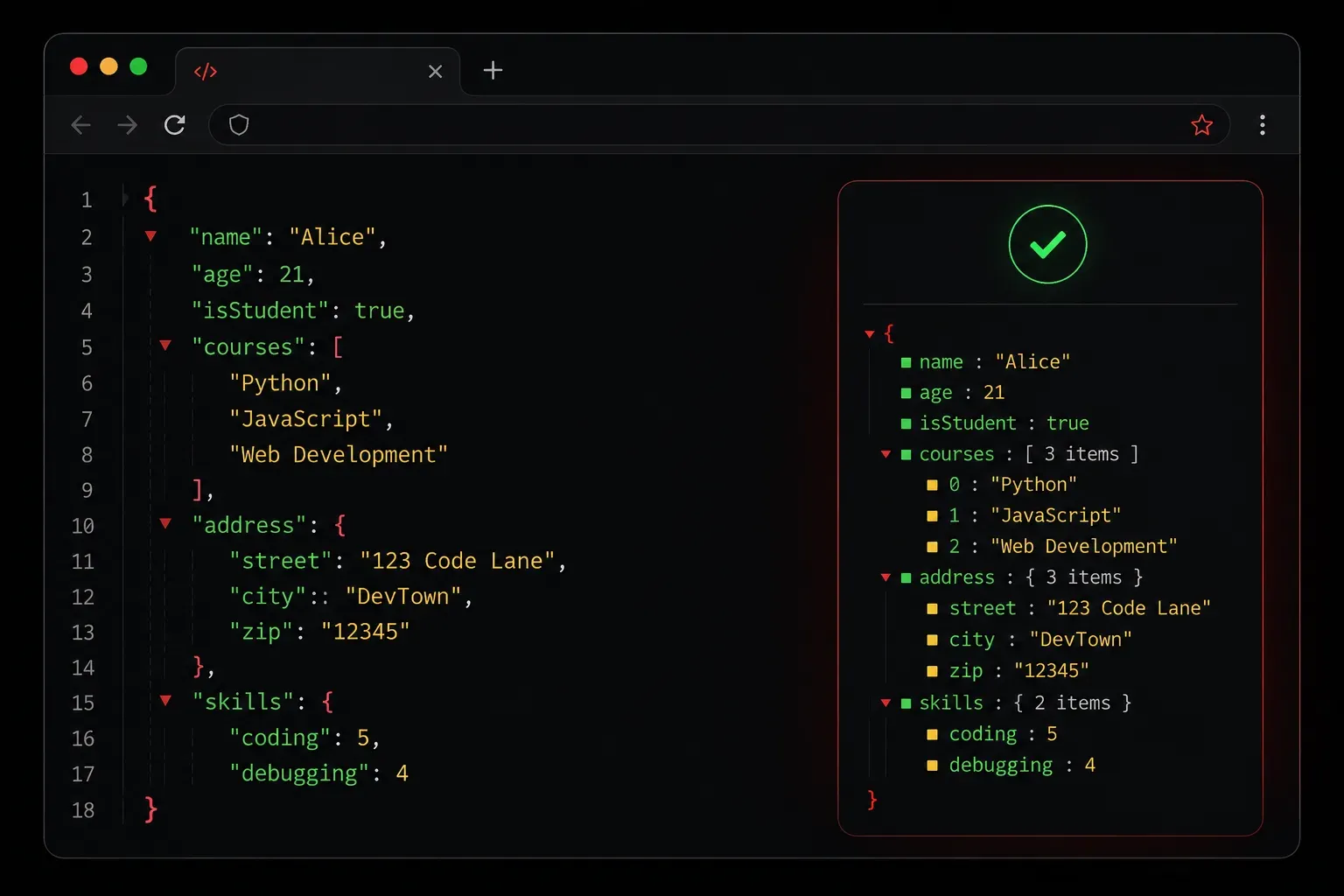 Validating JSON with Online Tools