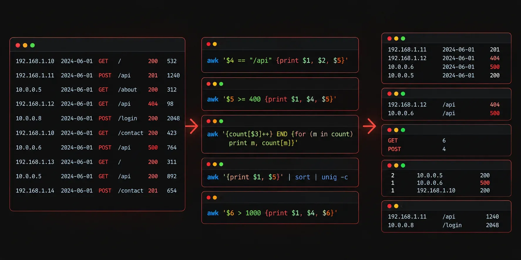 Awk: Processing Text Data in Bash
