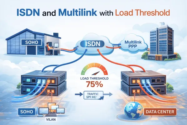 ISDN and Multilink with load-threshold