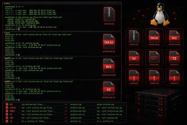 Choosing the Right Compression Tool: 7-Zip, Bzip2, Gzip, Unzip, and Xz