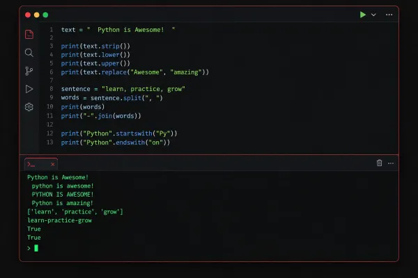 String Methods: Manipulating Text in Python